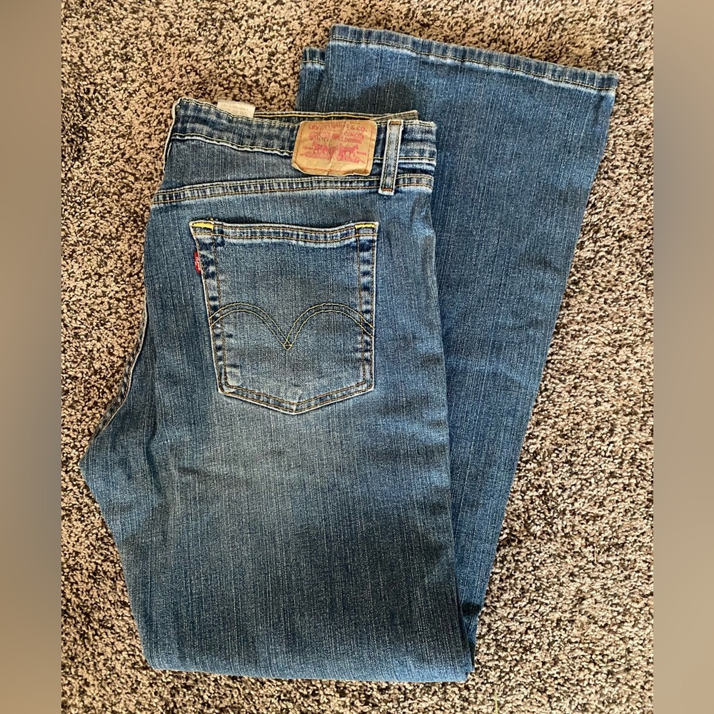 Levis 519 Flare Jeans 15 Stretch Blue Denim 15M